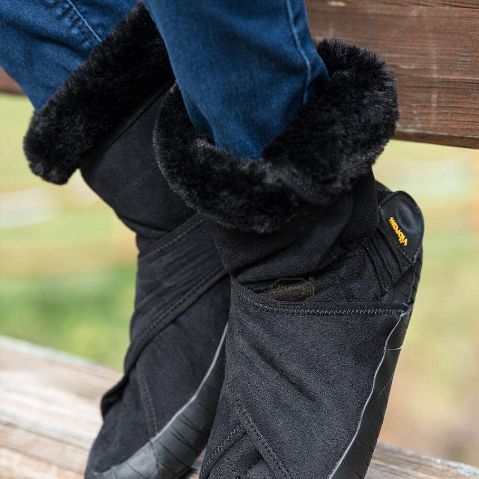 Botas Vibram Furoshiki Eastern Traveler Classic Shearling Mid Mujer Negros | MX_C62