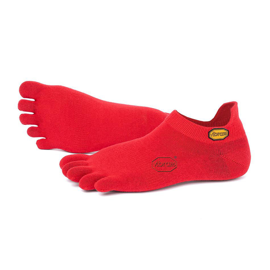 Calcetines Vibram 5TOE No Show Mujer Rojos | MX_G55