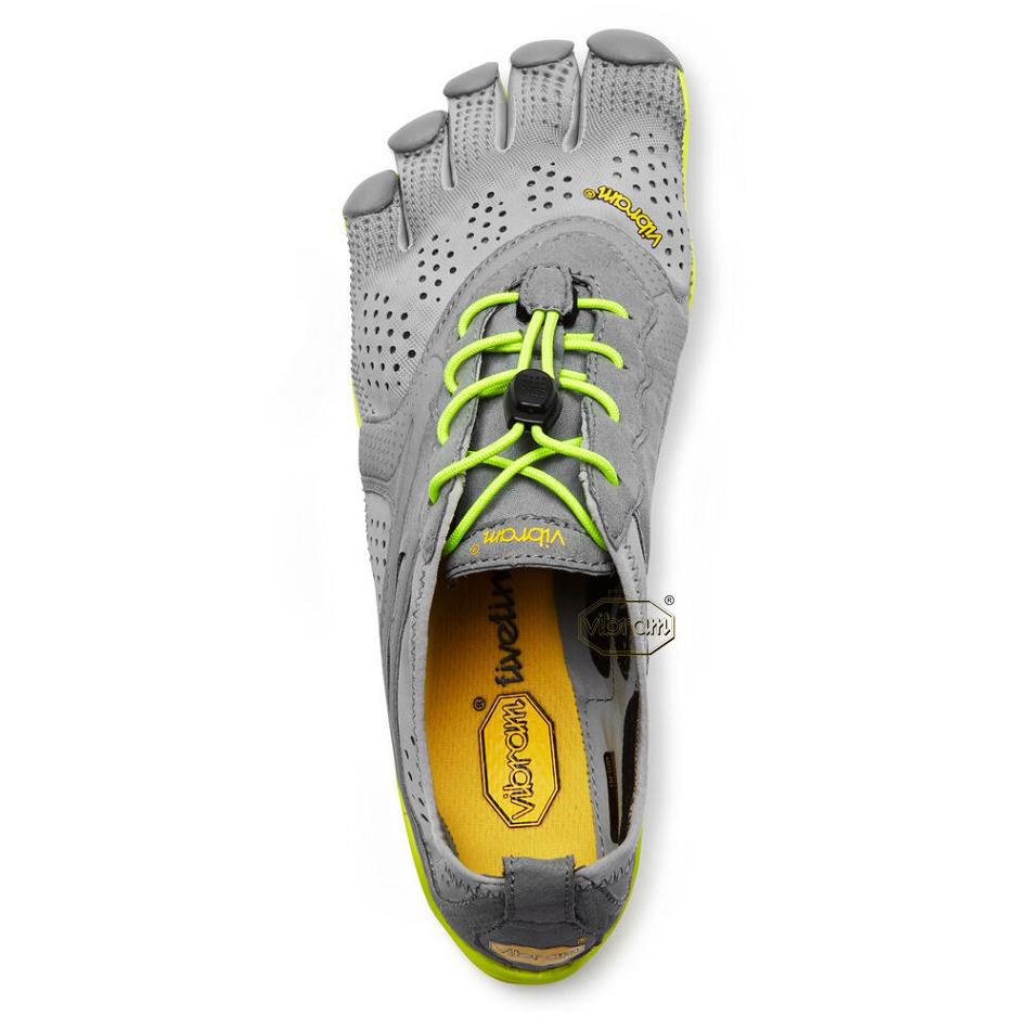 Tenis Deportivos Vibram V-Run Hombre Grises Amarillos | MX_E45