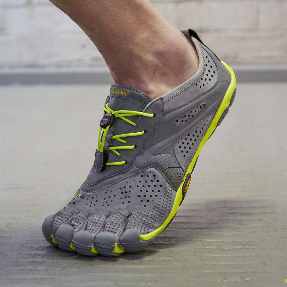 Tenis Deportivos Vibram V-Run Hombre Grises Amarillos | MX_E45