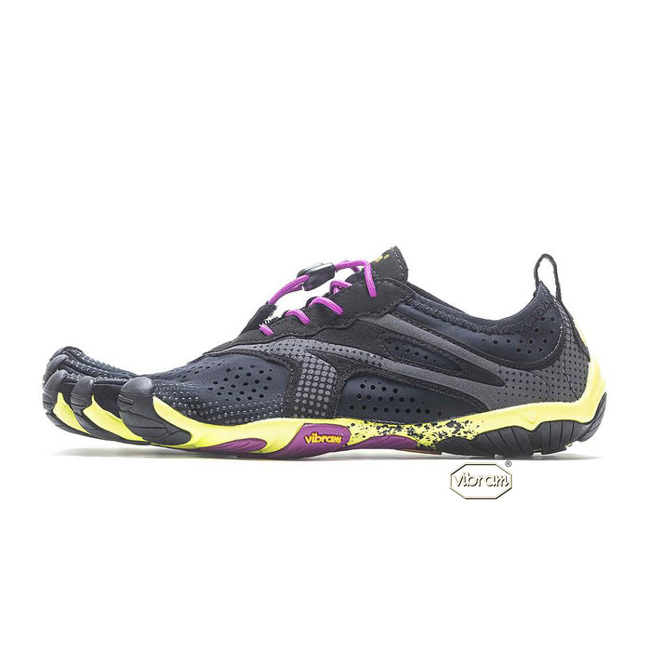 Tenis Deportivos Vibram V-Run Mujer Negros Amarillos Morados | MX_S01