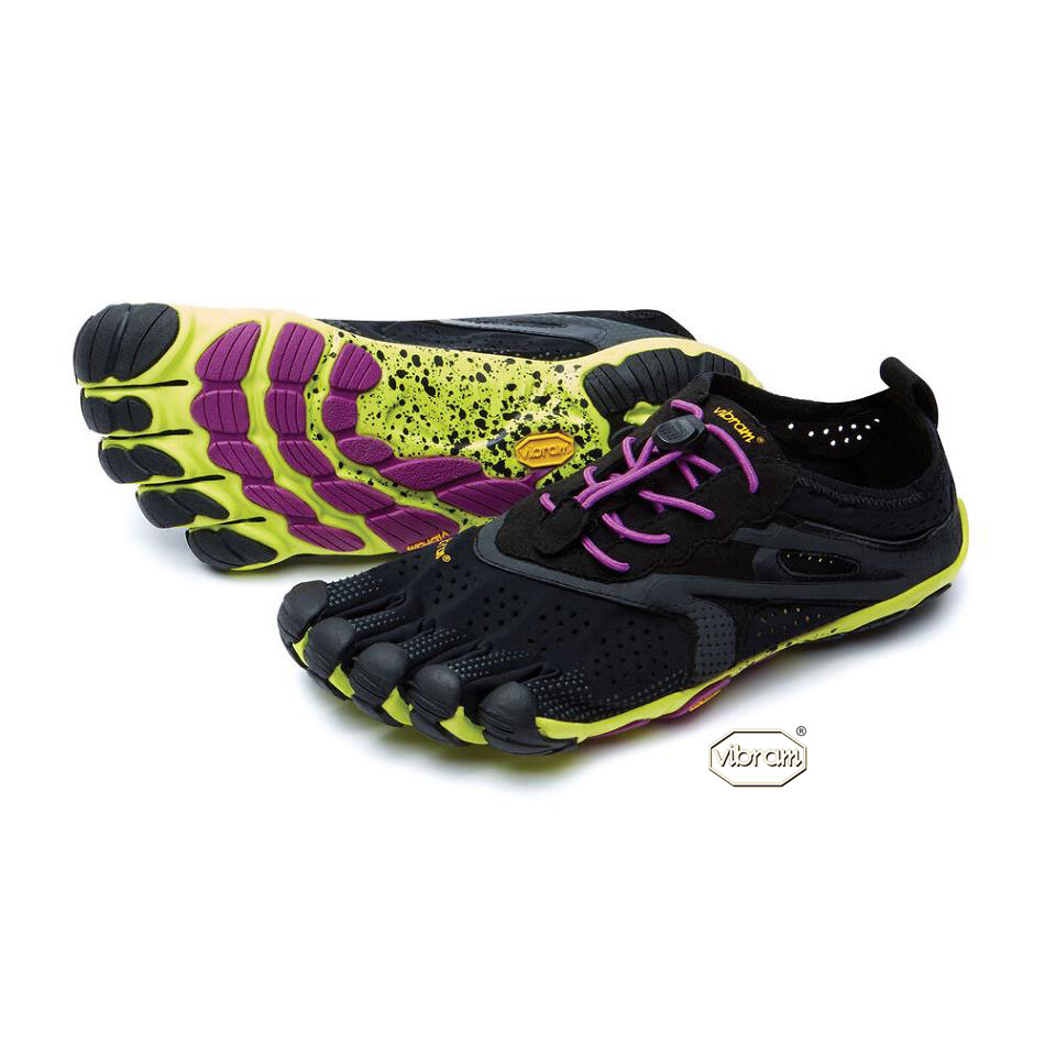 Tenis Deportivos Vibram V-Run Mujer Negros Amarillos Morados | MX_S01