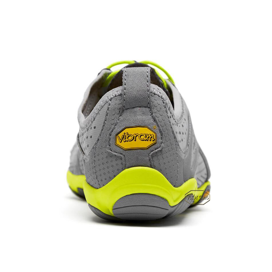 Tenis Running Vibram V-Run Hombre Grises Amarillos | MX_E69