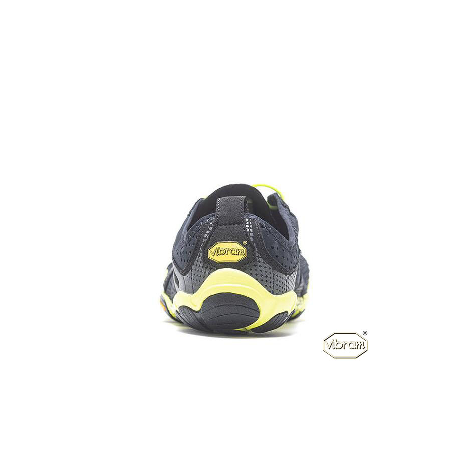 Tenis Running Vibram V-Run Hombre Negros Amarillos | MX_A75