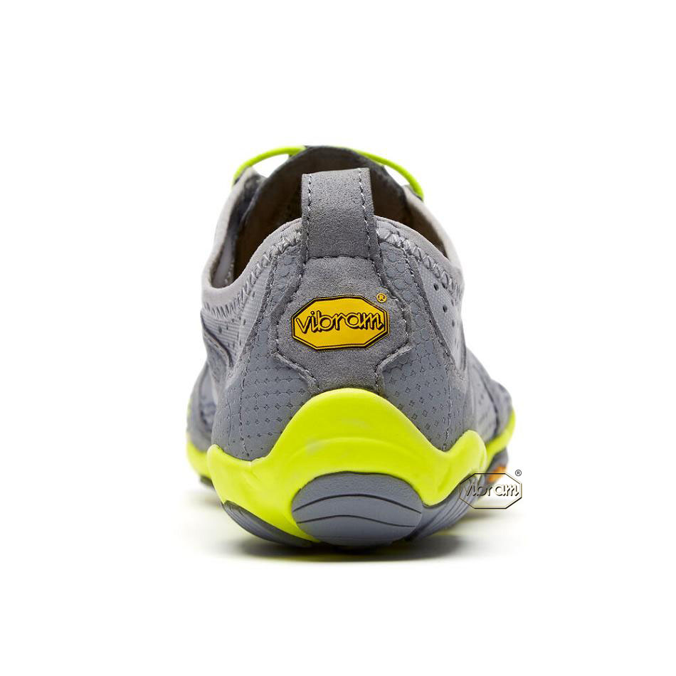 Tenis Running Vibram V-Run Mujer Grises Amarillos | MX_S55