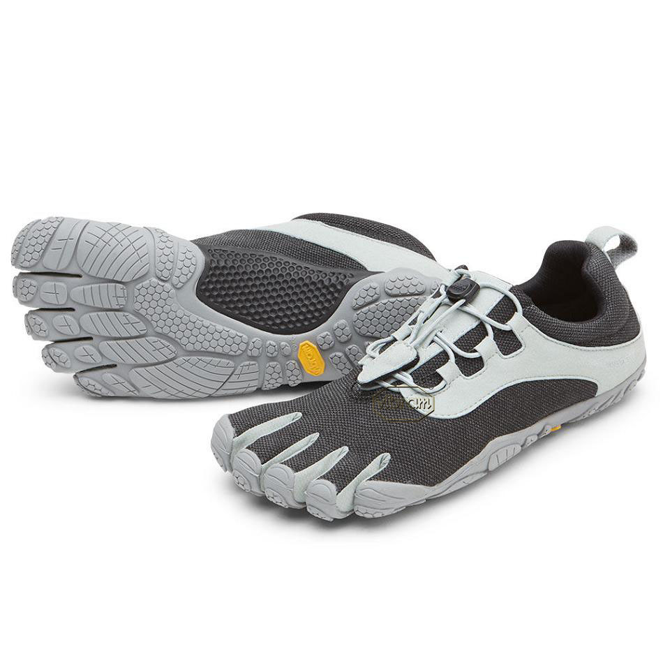 Tenis Running Vibram V-Run Retro Mujer Negros Grises | MX_N92