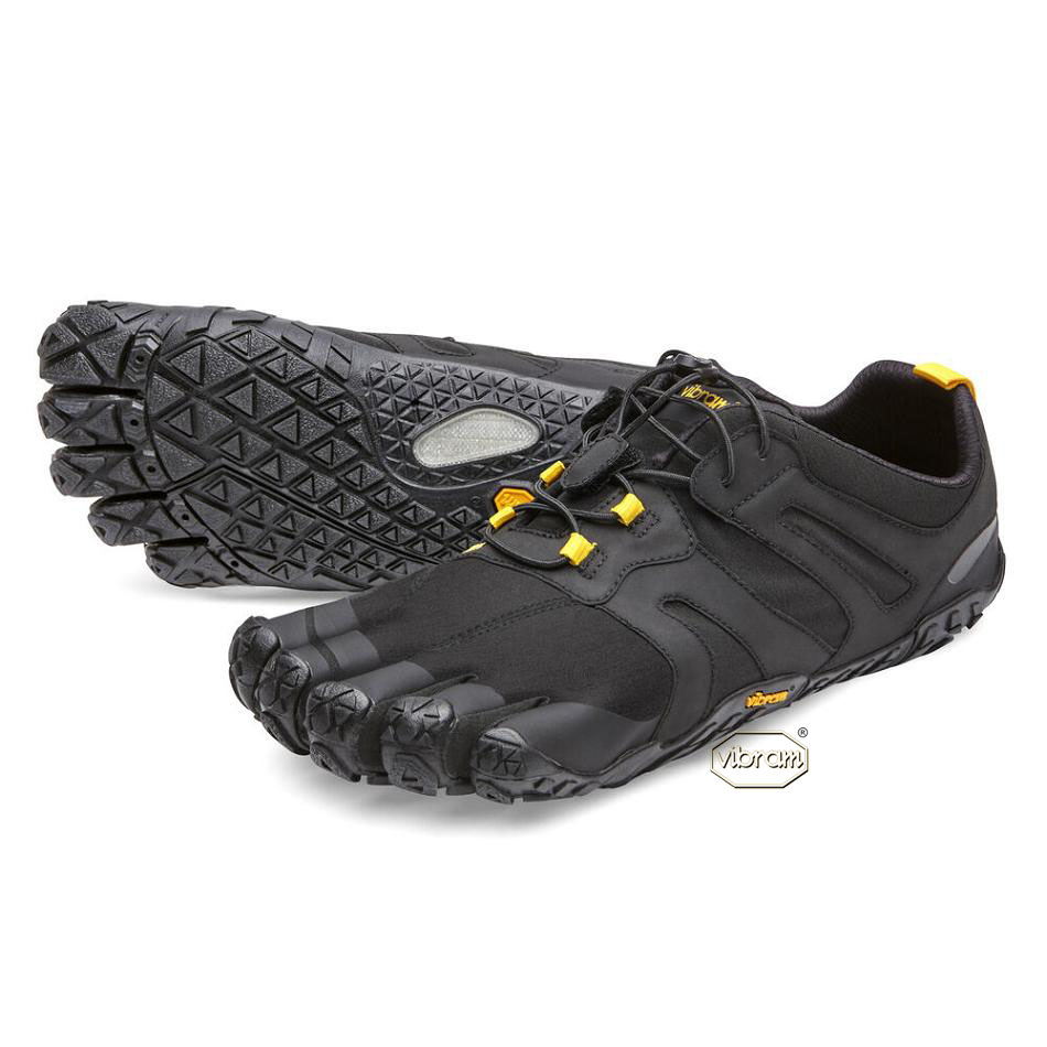 Tenis Running Vibram V-Trail 2.0 Hombre Negros Amarillos | MX_R73