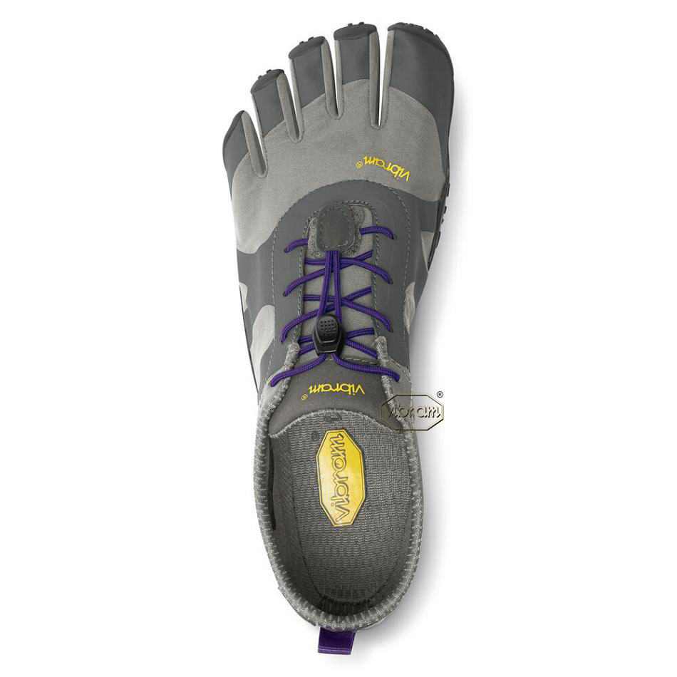 Tenis Trail Running Vibram V-Alpha Mujer Grises Morados | MX_N95