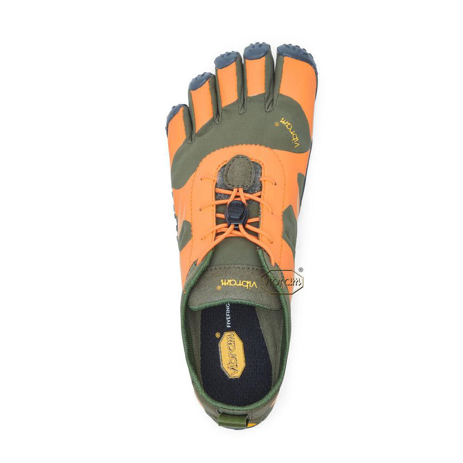 Tenis Trail Running Vibram V-Alpha Mujer Naranjas Grises | MX_U52