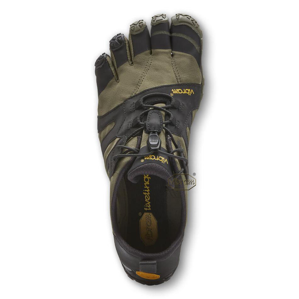 Tenis Trekking Vibram V-Trail 2.0 Hombre Verdes Oscuro Negros | MX_X61