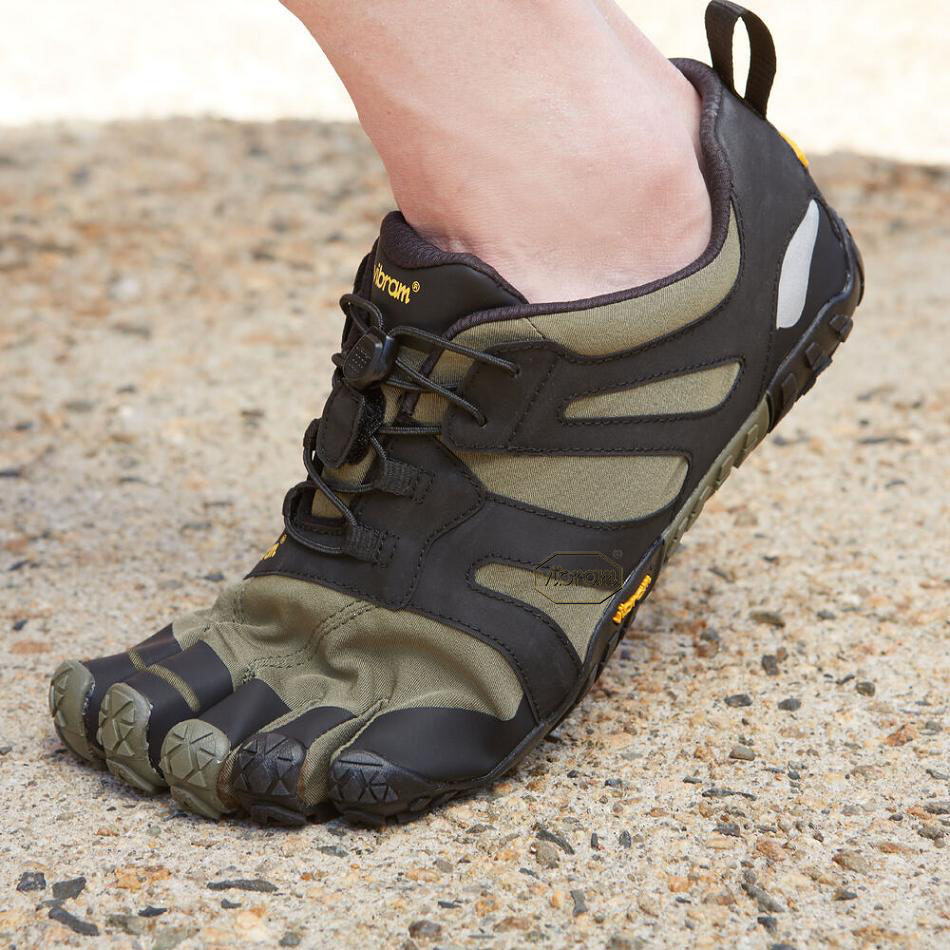 Tenis Trekking Vibram V-Trail 2.0 Hombre Verdes Oscuro Negros | MX_X61