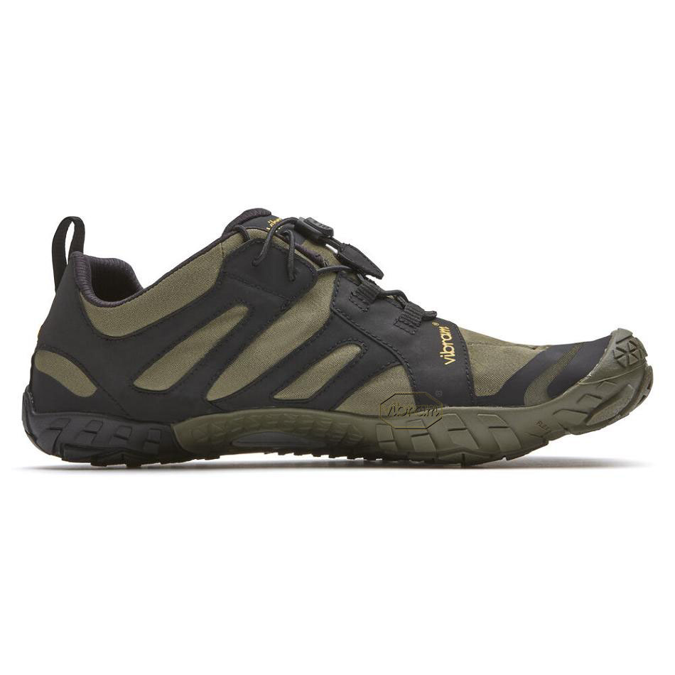 Tenis Trekking Vibram V-Trail 2.0 Hombre Verdes Oscuro Negros | MX_X61