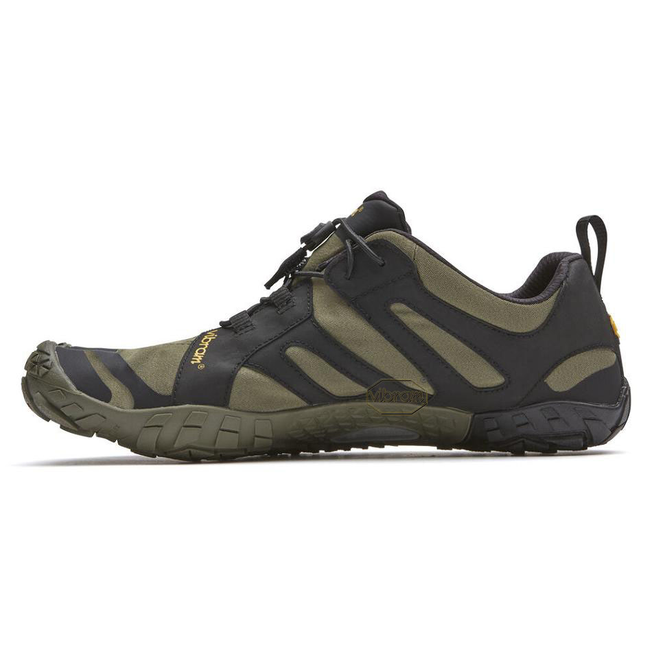 Tenis Trekking Vibram V-Trail 2.0 Hombre Verdes Oscuro Negros | MX_X61