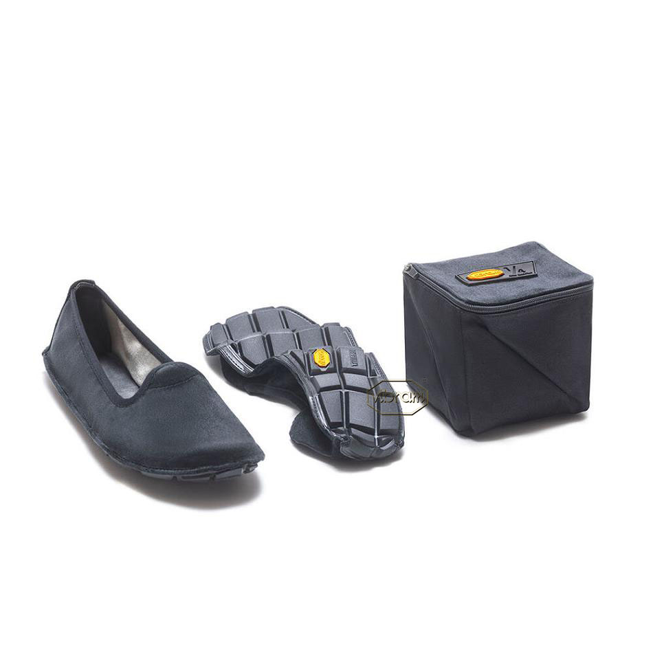 Zapatos Vibram One Quarter Velvet Mujer Negros | MX_V63