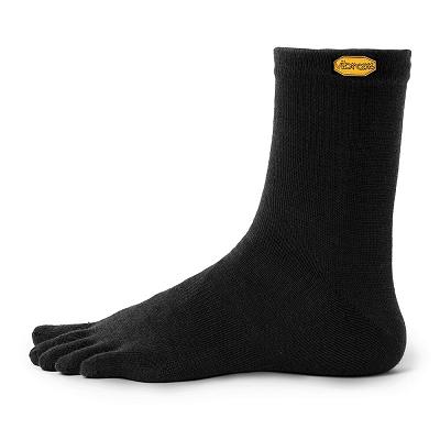 Calcetines Vibram 5TOE Crew Lana Hombre Negros | MX_M93