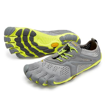 Tenis Running Vibram V-Run Hombre Grises Amarillos | MX_E69