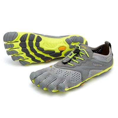 Tenis Running Vibram V-Run Mujer Grises Amarillos | MX_S55